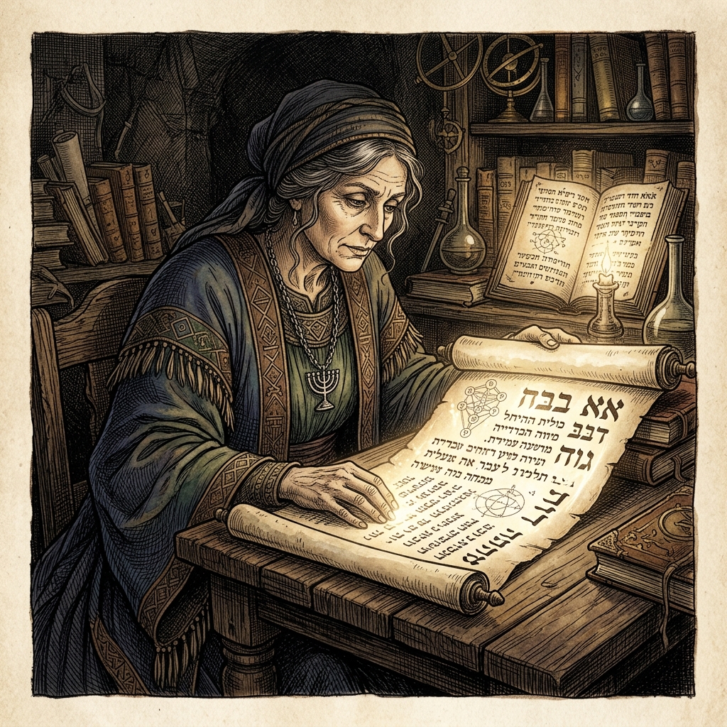 Ilustración clásica representando a Dion Fortune